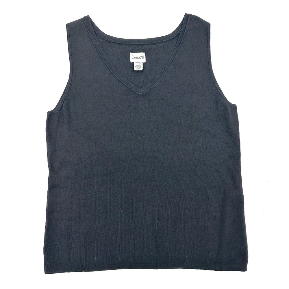 Chicos Tank Top Womens Large Stretch Capsule Minimalist Travel Layering Classic
